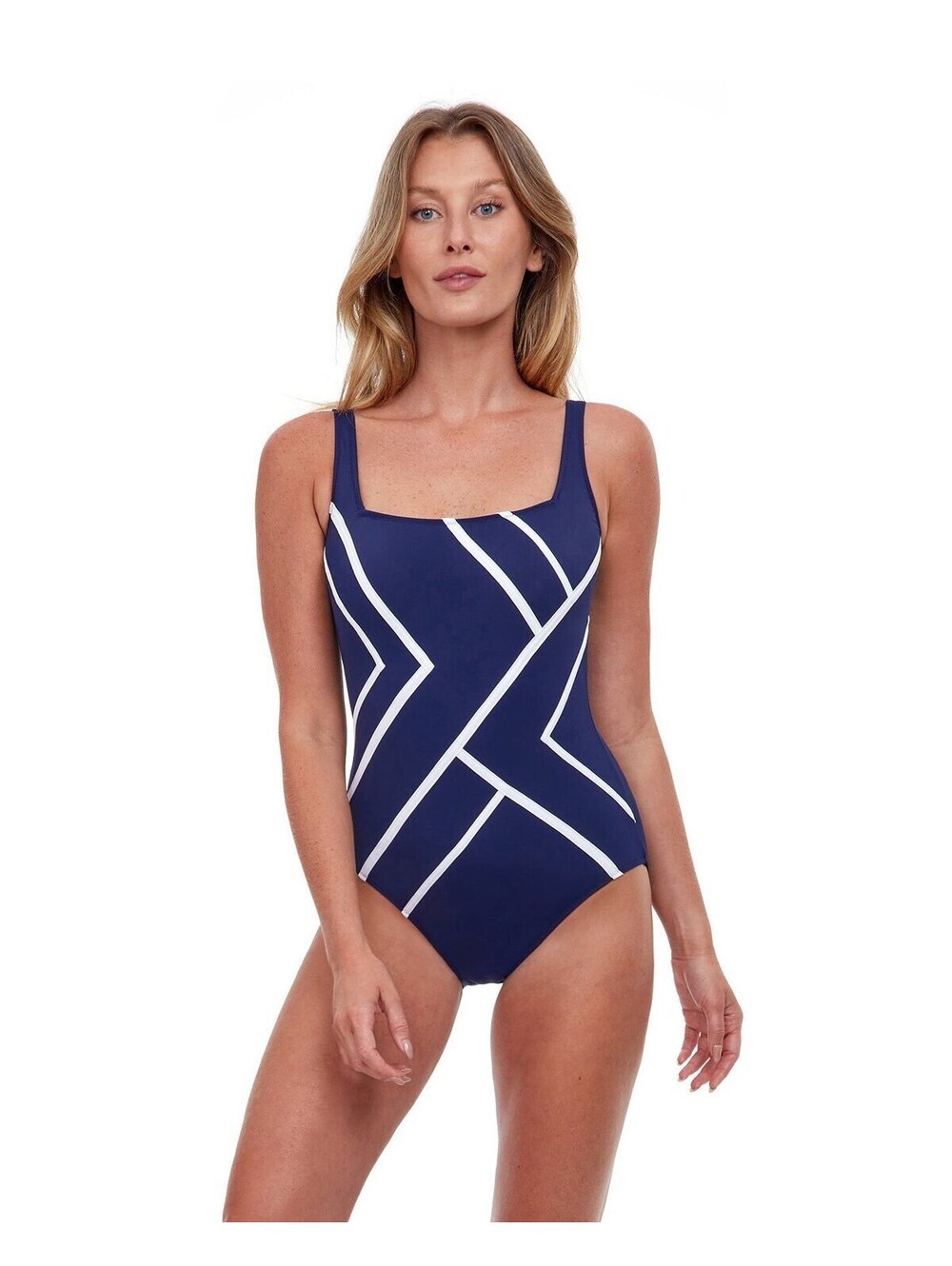 GOTTEX MIRAGE FULL COVERAGE SQUARE NECK ONE PIECE SWIMSUIT